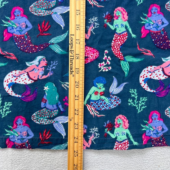 Printfresh Womens Mermaid Organic‎ Cotton Pajama Top Small Short Sleeve Sleep - Picture 7 of 8